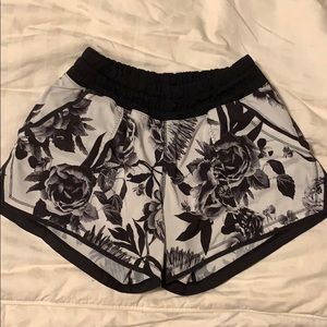 Floral Lululemon Running Shorts
